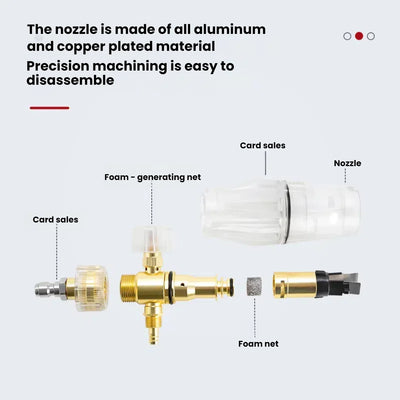 Pressure Washer Foam Cannon， Foam Generator Snow Foam Lance， 1/4” Quick Connector， Adjustable Sprayer Nozzle，Pressure Washer Kit