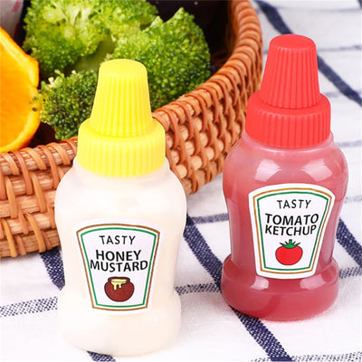 4pcs Mini Condiment Bottles Portable Seasoning Storage Containers