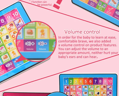 Learning Tablet for Kids Fun Touch and Learn Machine Educational Children Electronic Preschool Children Toys for Toddler Kids