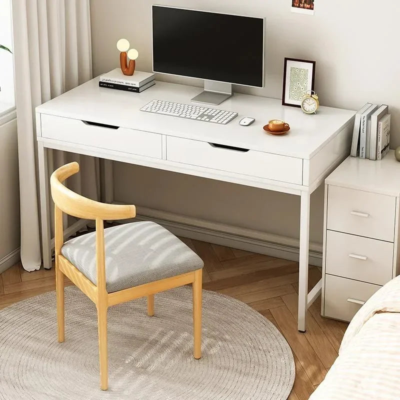 Home Computer Desk with Storage Shelves Modern Executive Study