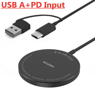 Magnetic Wireless Charger Pad Stand for iPhone 16 15 14 13 Pro Max Mini Airpods PD Macsafe Earphone Phone Fast Charging Station