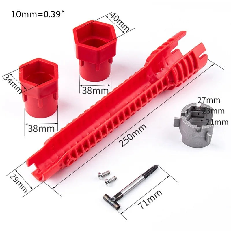 24/18/8 Multifunction Faucet and Sink Installer Tool Faucet Wrench Tool Plumbing Tool Water Pipe Spanner for Kitchen Bathroom