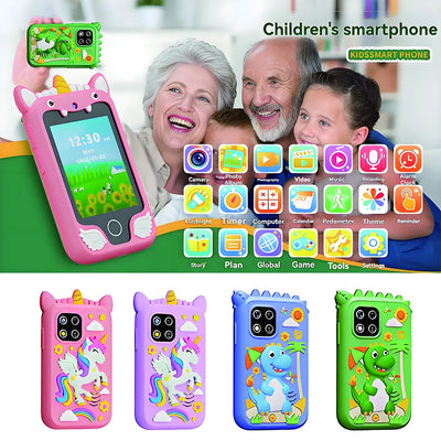Kids Smart Educational Toys Musci Player Learning Selfie Toddler Phone Games for Children Age 3-12 Best Christmas Birthday Gifts