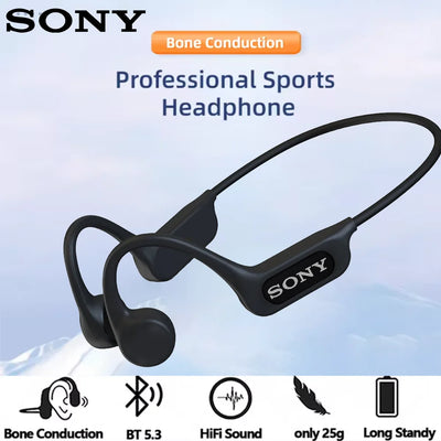 Bone Conduction Headphones, Open-Ear Wireless Bluetooth Workout Headphones with Microphones, Earphones for Sports, Running, Gym