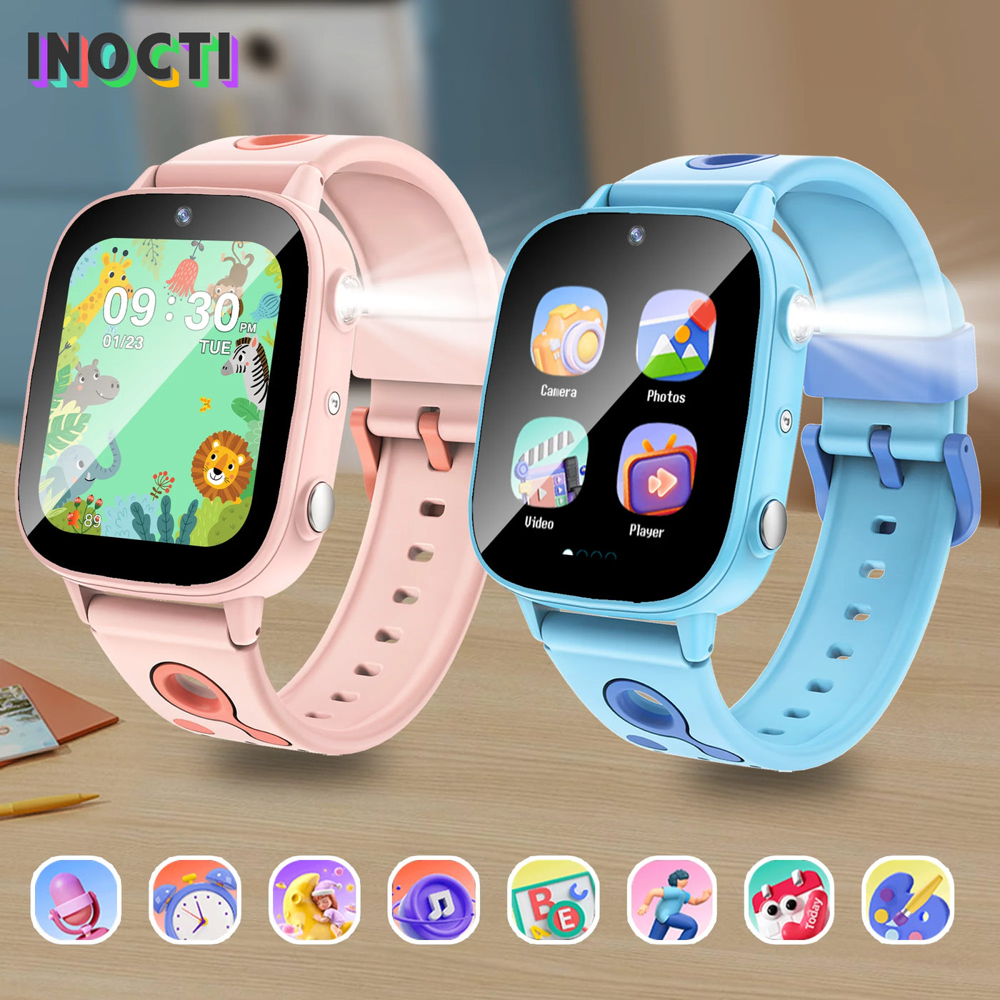 2025 New Kids Toy Game Watch HD Touch Screen Camera 26 Games Sleep Monitoring Alarm Clock Calculator Birthday Gift Boy Girl