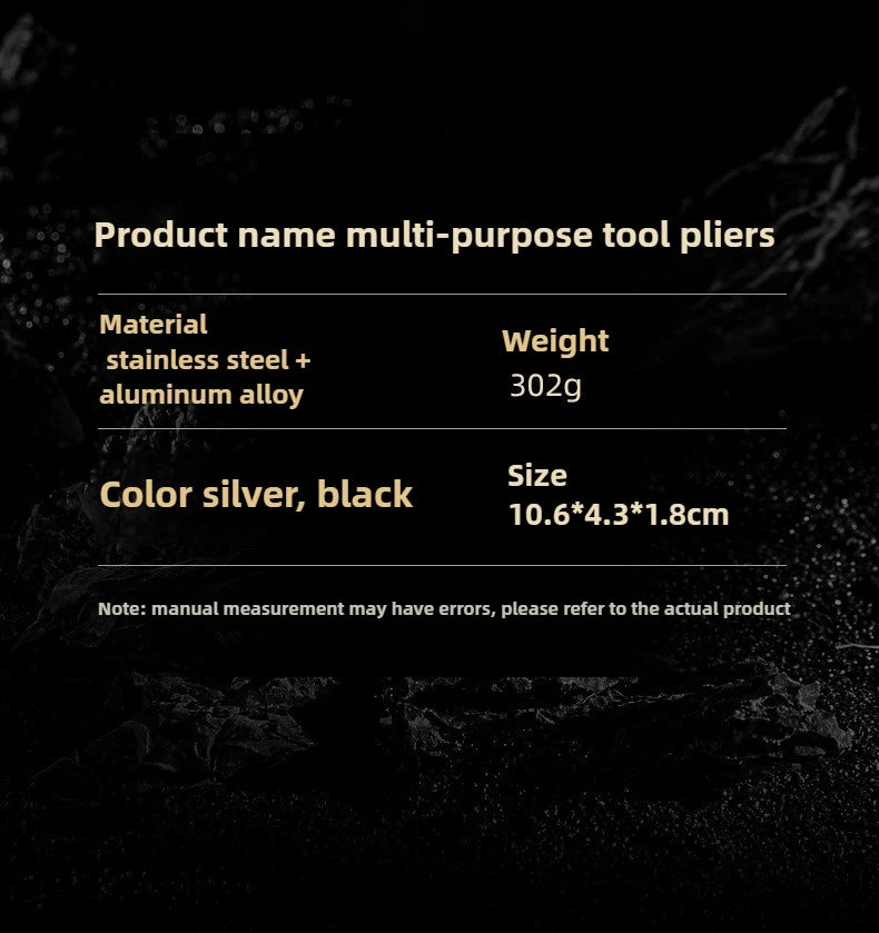 Multifunctional pliers mini tool pliers steel folding pliers multi-purpose knife pliers emergency outdoor home portable