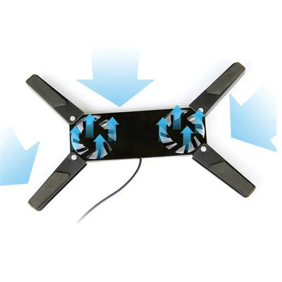 1PCS Air-cooling Laptop Cooler Laptop Cooling Pad USB Powered Cooling Dock Bracket Stand Dual Fan for PC Fan Gaming Accessory
