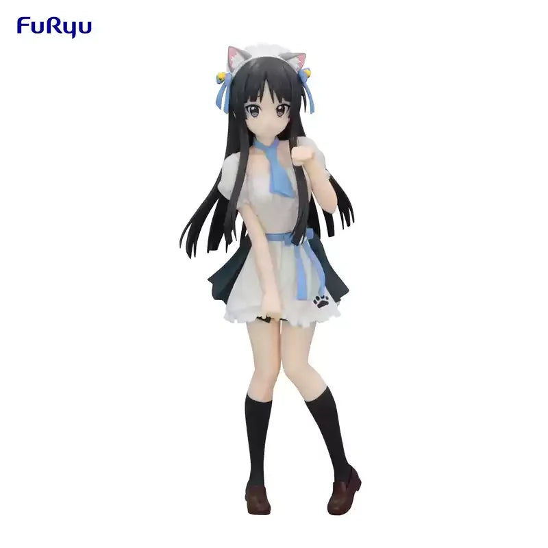 Original Furyu K-On Anime Toy Trio Try It Collector'S Doll Akiyama Mio Figurine Model Ornament Toy Gift