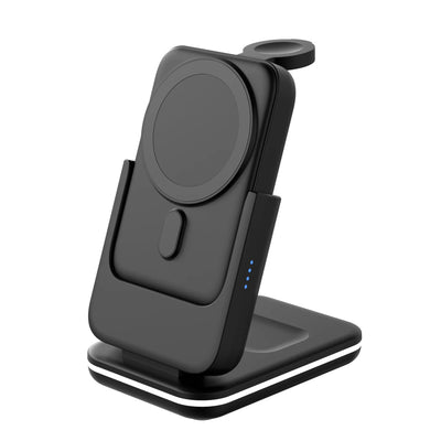 Portable 5000mAh Power Bank 3 in 1 Wireless Charging Station for iPhone & iWatch & Galaxy Watch for  Phones Airpods