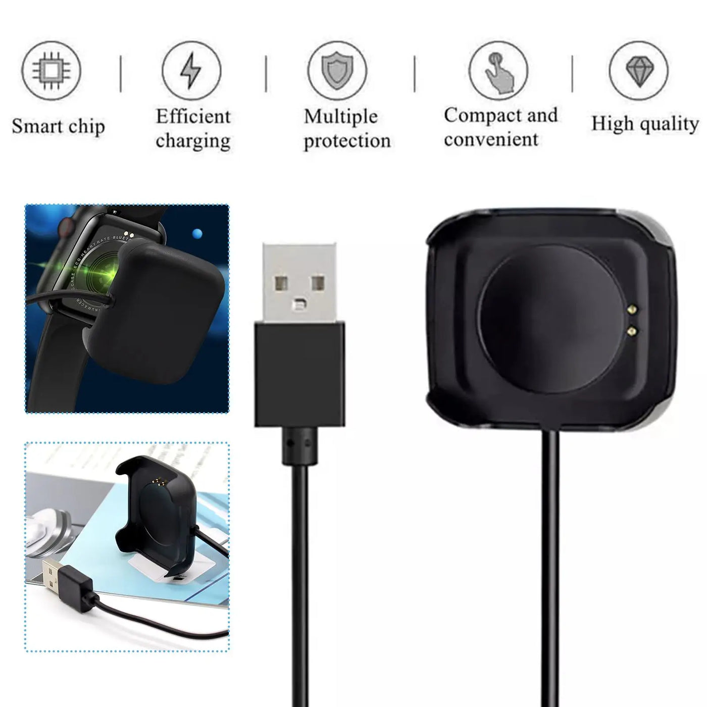 Smart Watch Magnetic Charger For Smartwatch USB Chargeable Adapter Dropshipping 30cm Charging Cable 2025 New
