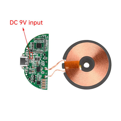 Wireless Charging Module DIY Wireless Charger QI Fast Charging Pad Wireless Charging Transmitter Support Smartwatch 15W Adaptive