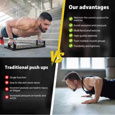 Portable multi-functional push-up board