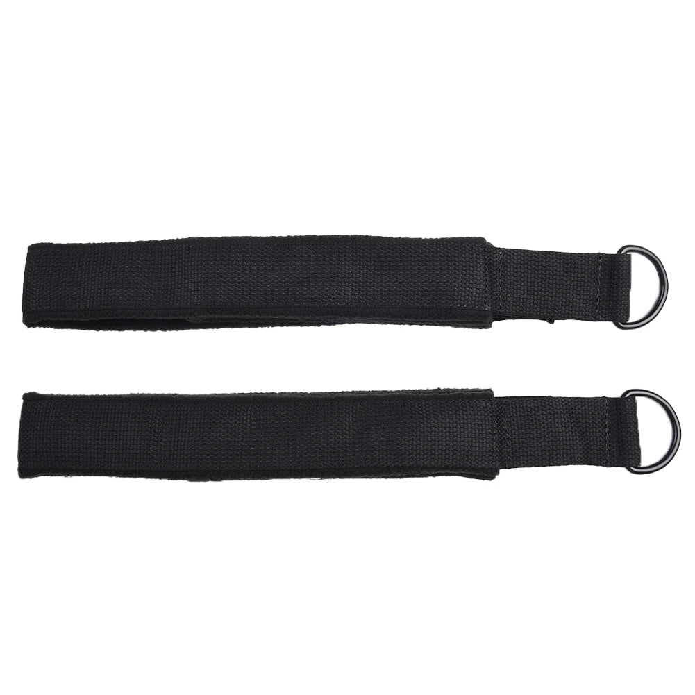 Pilates Reformer Foot Straps - Double Loop D-Ring Exercise Handles (2-Pack)