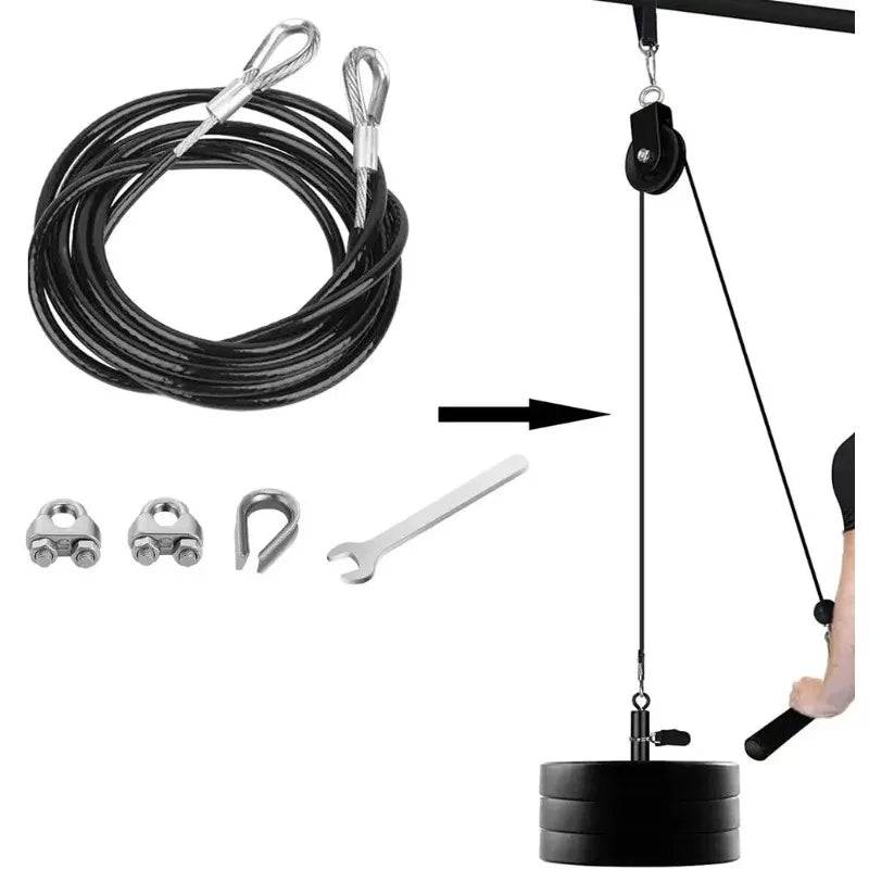 Cable Machine Attachments Tricep Rope Gym Lat Pull Down Rope Pully Gym Fitness Equipment Weight Lifting Workout Accessories