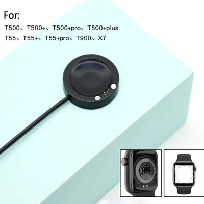 Smart watch Power Adapter Charger Cradle USB Fast Charging Cable for T55/ T55+Pro /T500 Pro /T500 Plus /T500 Smartwatch