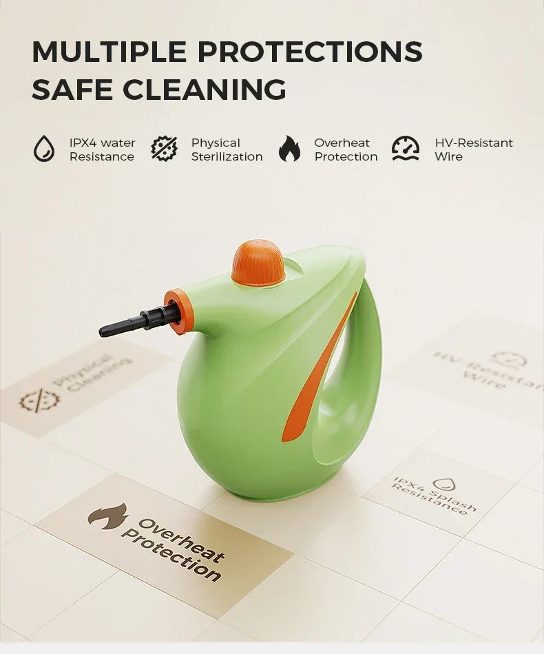 NEW Pressurized Handheld Steam Cleaner for Home, Portable Multi-purpose Deep Multi-surface Cleaning Steamer Machine