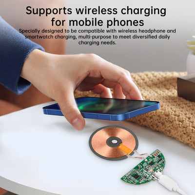 Wireless Charging Module DIY Wireless Charger QI Fast Charging Pad Wireless Charging Transmitter Support Smartwatch 15W Adaptive