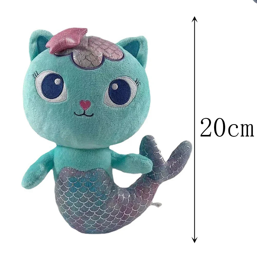 2025 Hot Gabbys doll house Plush Toy Mercat Cartoon Stuffed Animals Smiling Cat Car Cat Hug Gaby Girl Birthday Gift