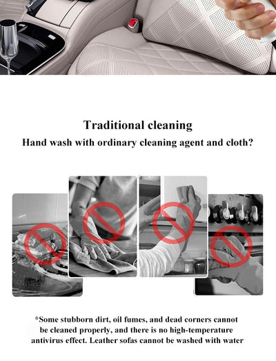 Home Steam Cleaner 2500W Protable High Pressure Steam Cleaning Machine for Air Conditioning Hood Kitchen Car Steaming Cleaner