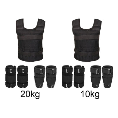 Weight Vest Sports Strength Training Running Breathable Muscle Building Versatile with Leg and Hand Straps Exercise Workout Gear