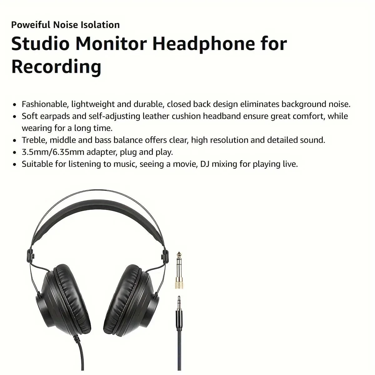 EYOUO Studio headphones with excellent sound quality, suitable recording, podcasting, DJing, and playing the keyboard.