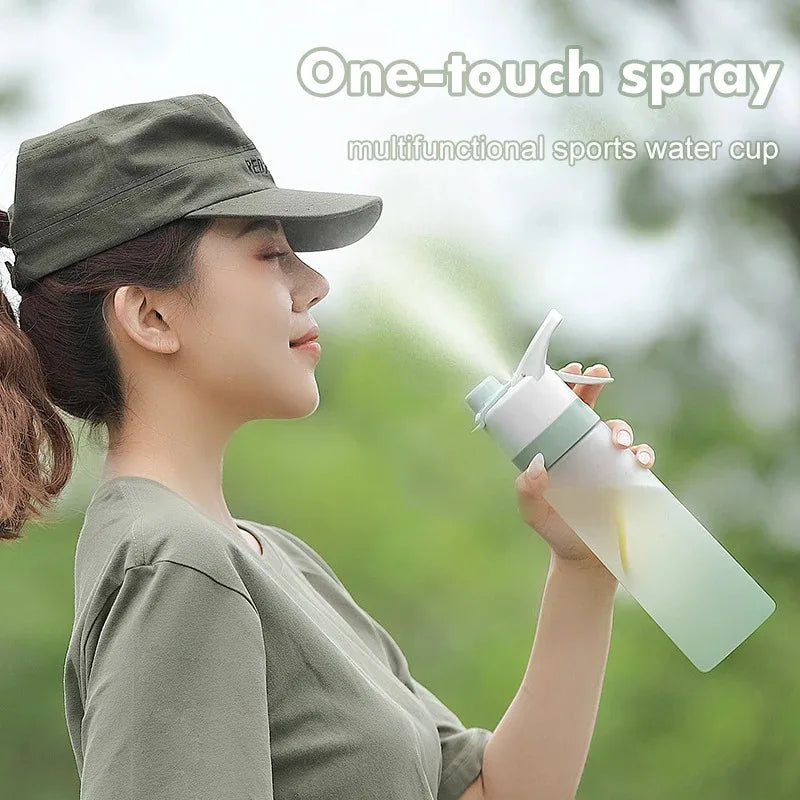650ml Spray Water Bottle Portable Outdoor Sport Water Bottle for Girls Gym Fitness Drinking Drinkware Hiking Riding Water Bottle