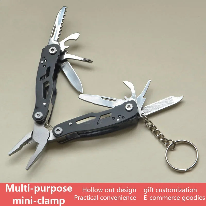 Multifunction Stainless Steel Multi-tool Pocket Knife Pliers Folding Pliers Mini Portable Folding Pliers Folding Blade Knife