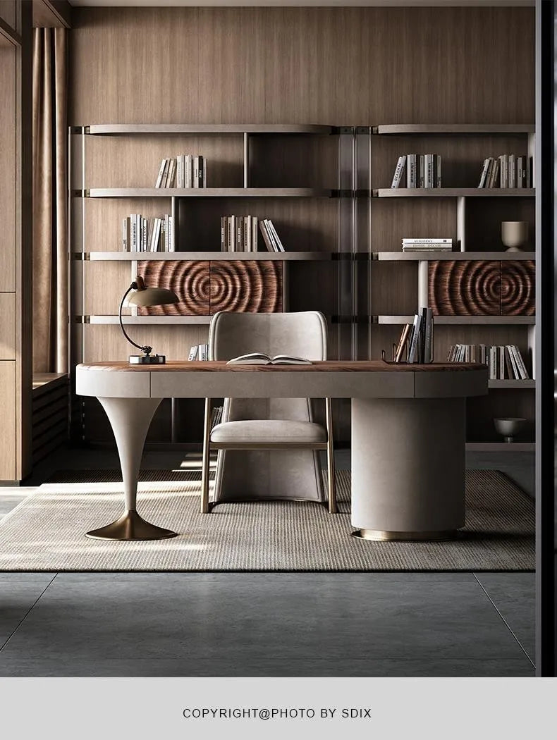 Modern European Floor Standing Office Desk Luxury Design Escritorios De Ordenador Upgrade Your Home Office Aesthetic Furniture
