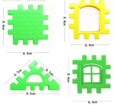 2025 Best DIY Gift Toy for Girls 24 PCS/set Plastic Small Pieces Kids Learning Blocks Shapes Building Blocks Toys Development