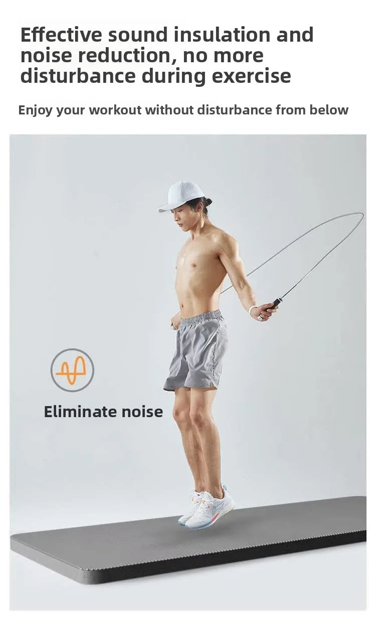 Men's Fitn Yoga Mat Thiened 20mm Wide Long Anti-slip Sports Yoga Mat Home Use Exercise Equipment l Rubber Pure Color