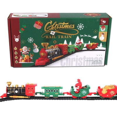 2025 Mini Electric Christmas Train Toy Electric Rail Car Children's Simulation Car Toy Children's Christmas Gift