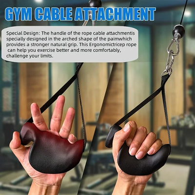 Big Ergonomic Exercise Handles for Cable Machine Attachments Strength Training Resistance Bands Heavy Duty Workoutt Handles Gear