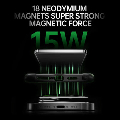 Portable Charger Powerbank With Cable PD20W Power Bank Wireless 15W With Phone Holder LED Display Mobile Phone Backup Battery
