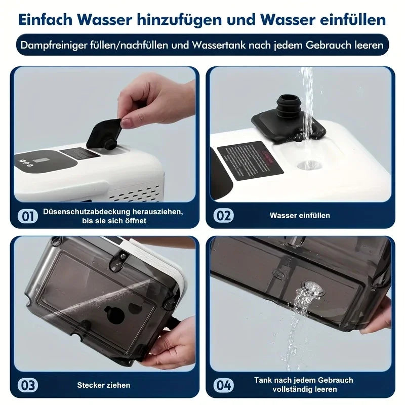 Steam Cleaner High Temperature Household Sterilization for Air Conditioner,Sofa,Kitchen Hood Car Handheld Steam Cleaner EU Plug