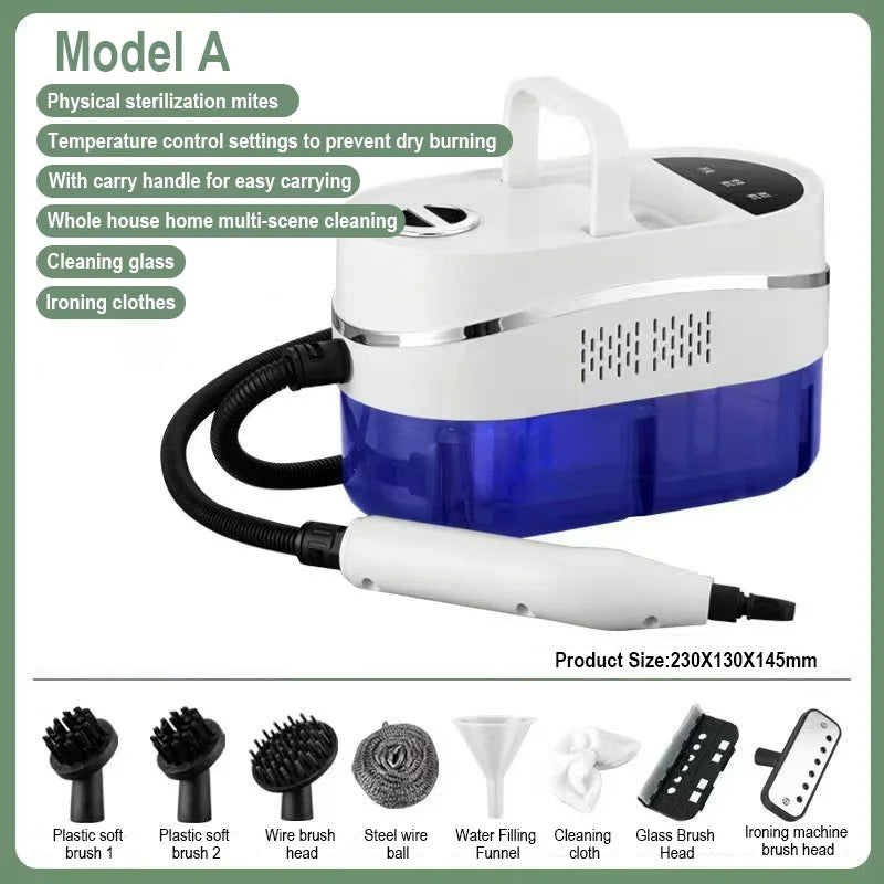 Steam Cleaner High Temperature Household Sterilization for Air Conditioner,Sofa,Kitchen Hood Car Handheld Steam Cleaner EU Plug