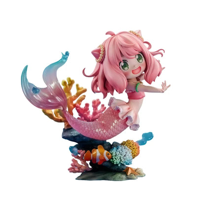 Anime Figurines Spy Games Home Decor Figurines Ania Cosplay Mermaid Series Cute Teenage Anime Trendy Toy Models Desktop Ornament