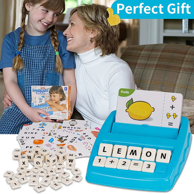 Educational Toys Learning Games for Kids 2 in 1 Matching Letter Spelling Number Cognition Early Math Game for Boys Girls Gifts