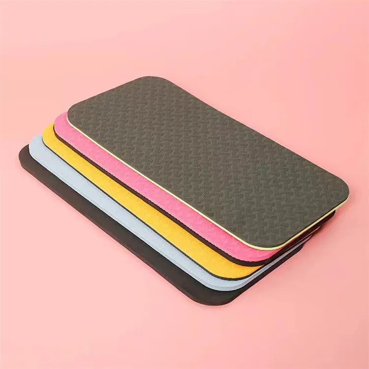 Yoga Mat Non-slip Sports TPE Fitness Mat 33cm Length Comfortable Rubber Mat Suitable for Sports Yoga and Pilates Gymnastics