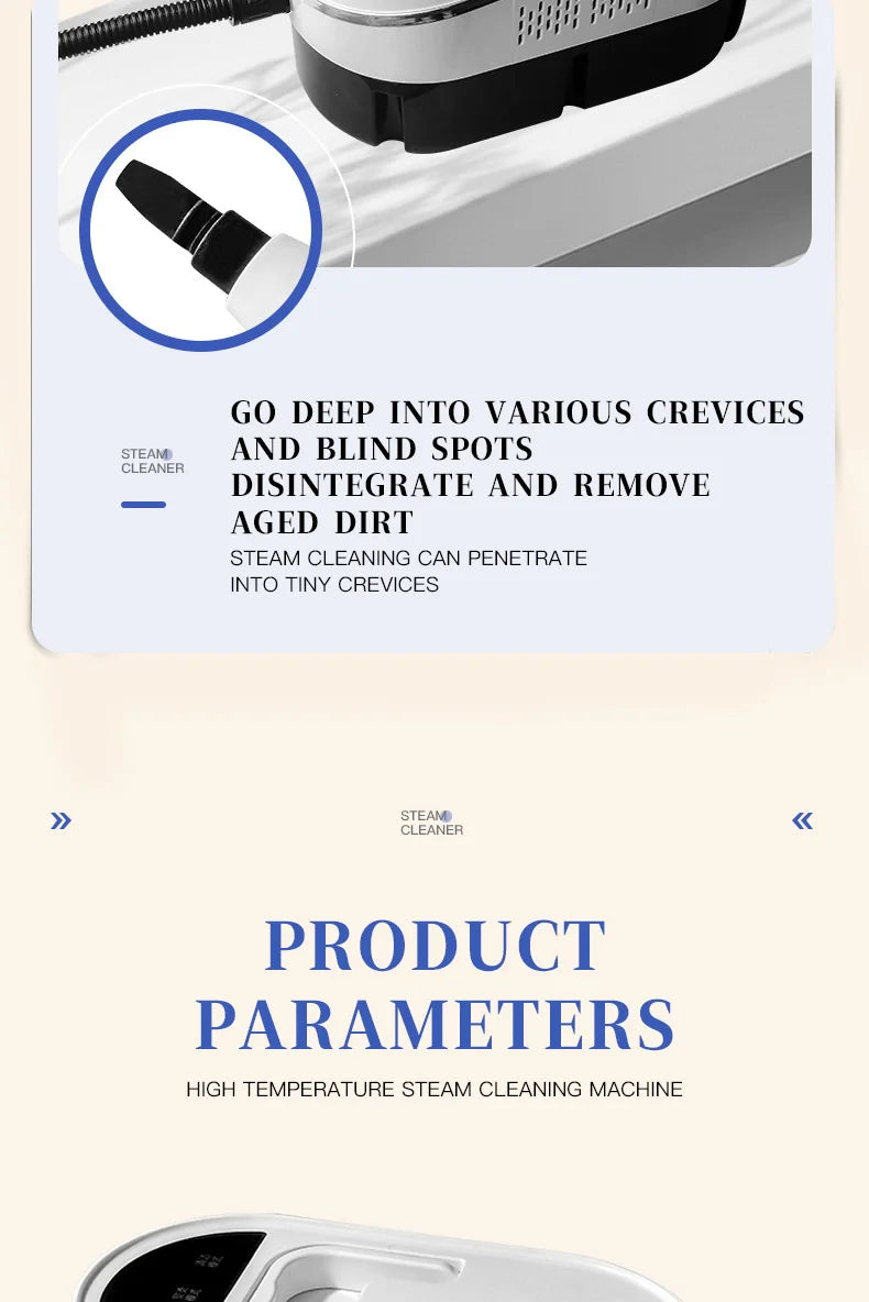 Steam Cleaner High Temperature Household Sterilization for Air Conditioner,Sofa,Kitchen Hood Car Handheld Steam Cleaner EU Plug