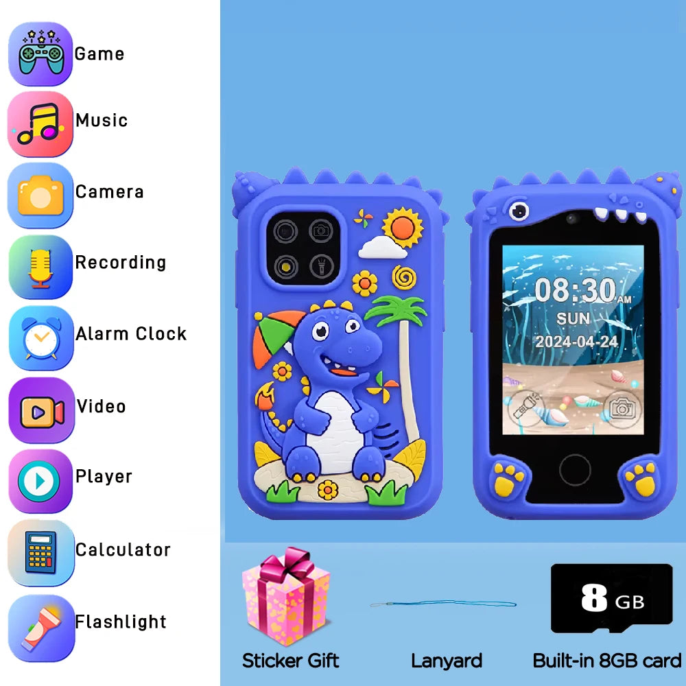 Kids Smart Educational Toys Musci Player Learning Selfie Toddler Phone Games for Children Age 3-12 Best Christmas Birthday Gifts