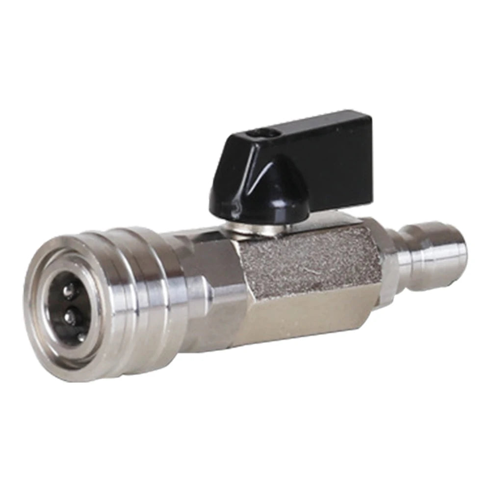 High Pressure Washer Ball Valve Kit with 3/8 Or 1/4 Inch Quick Connector Quick Connect Ball Valve 4500 PSI for Power Washer Hose