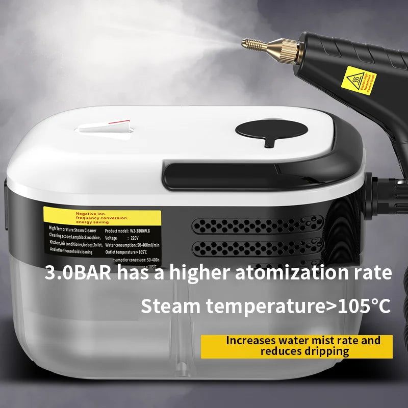 Steam Cleaner High Pressure and Temperature Handhled Steam Mop Commercial Household Air Conditioner Kitchen Hood Car Jet Washer