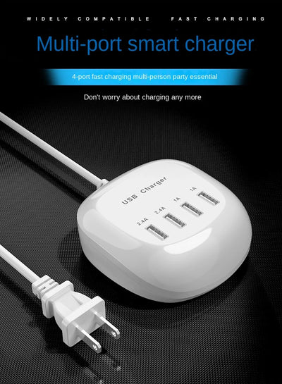 4/10-Ports USB Charging Station50W/10A Multi Port USB C Hub Charger for Cellphone Tablet Multiple Devices Extension Socket