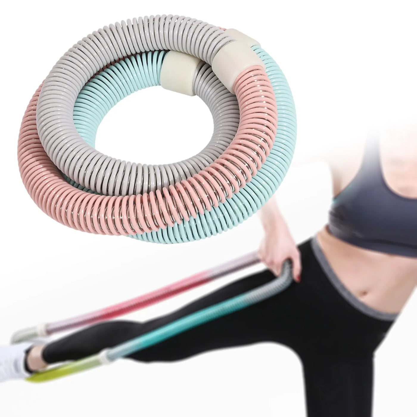 Weighted Fitness Hoop for Adults - Smart Hula Hoop for Core Workout