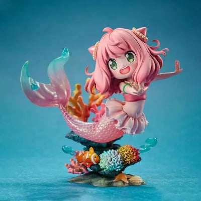 Anime Figurines Spy Games Home Decor Figurines Ania Cosplay Mermaid Series Cute Teenage Anime Trendy Toy Models Desktop Ornament