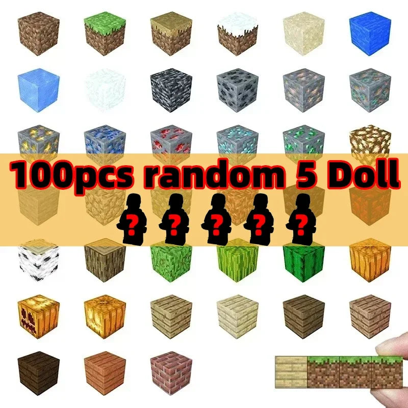 2025 Magnetic Building Blocks Mine World Magnet Cube Set for Boy Girl Kid Age 3+ DIY Model Children Stem STEM Sensory Toy Gift