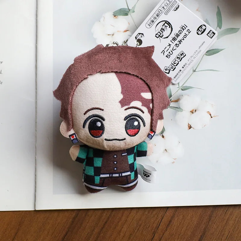 New 10cm Anime Demon Slayer Tomioka Giyu Kamado Tanjirou Kamado Nezuko Agatsuma Zenitsu Shinazugawa Genya Plush Toy Doll Gift
