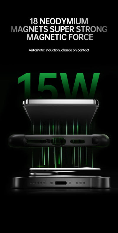 Portable Charger Powerbank With Cable PD20W Power Bank Wireless 15W With Phone Holder LED Display Mobile Phone Backup Battery