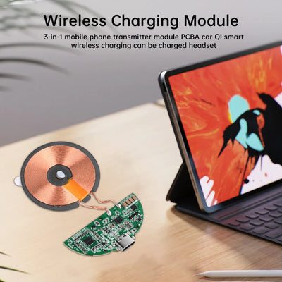 Wireless Charging Module DIY Wireless Charger QI Fast Charging Pad Wireless Charging Transmitter Support Smartwatch 15W Adaptive
