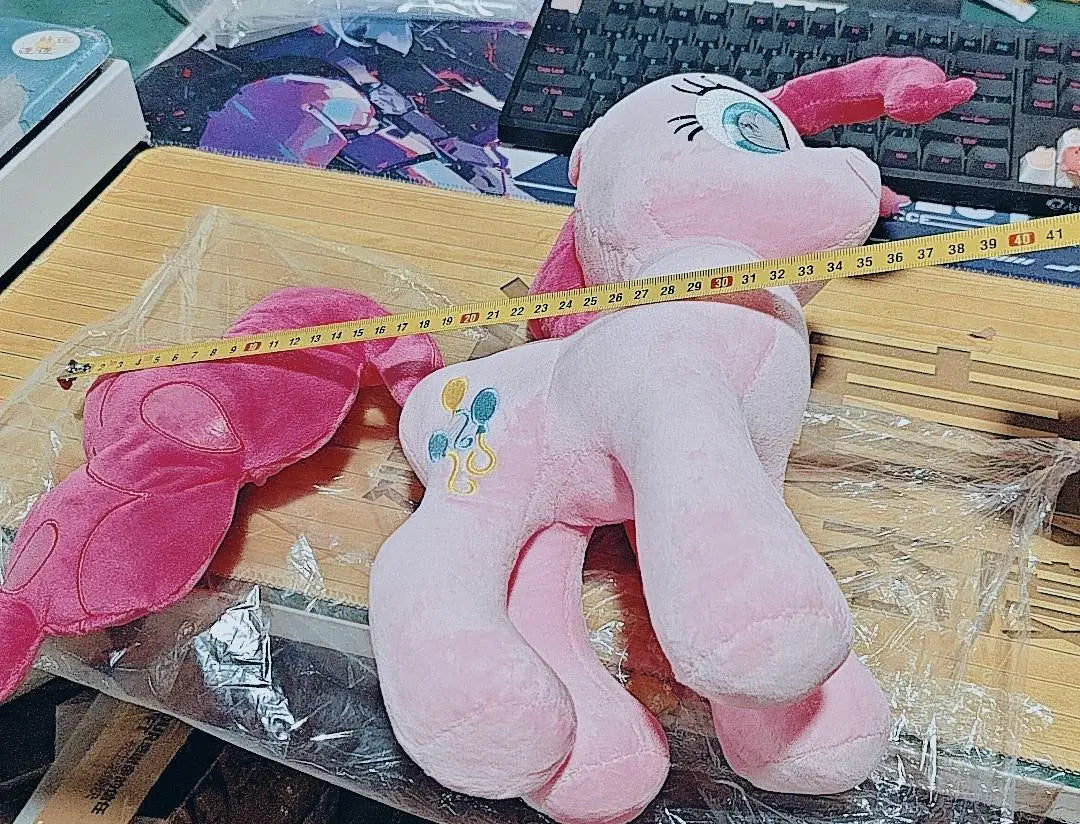 New My Little Pony Plush Doll Anime Twilight Sparkle Fluttershy Pinkie Pie Cartoon Soft Ornament Birthday Kawaii Toy Kid Gift